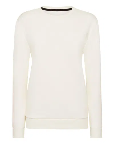 Plein Sport Modal Sweatshirt Ls In White