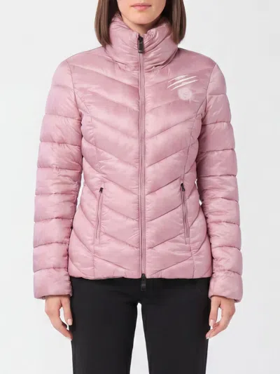 Plein Sport Nylon Down Jacket In Pink