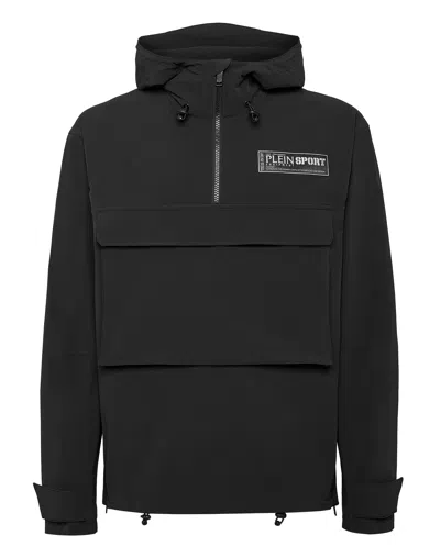 Plein Sport Nylon K-way Jacket In Black