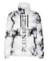Plein Sport Splash Extreme Padded Jacket In White