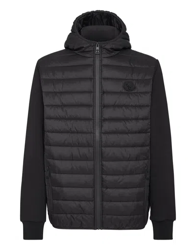 Plein Sport Nylon Padded Jacket In Black