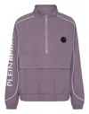 Plein Sport Nylon Piping Anorak Ls Scratch In Purple