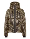 Plein Sport Leopard-print Puffer Jacket In Gold