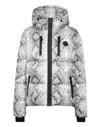 Plein Sport Nylon Puffer Jacket Pitone In Animal Print