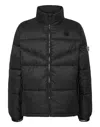 Plein Sport Hybrid Jersey Puffered Jacket Ls In Black