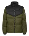 Plein Sport Panelled Puffer Jacket In Multi