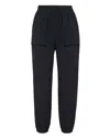 Plein Sport Nylon Stretch High Waisted Jogging Pants
