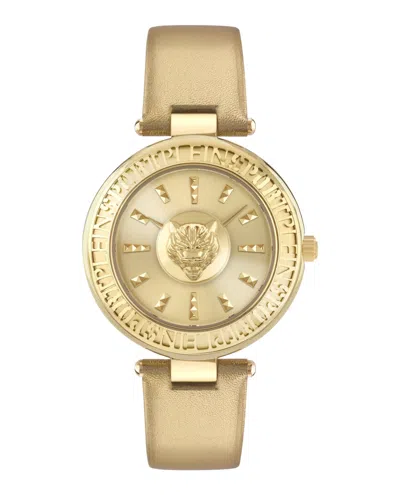 Plein Sport Opium Leather Strap In Gold