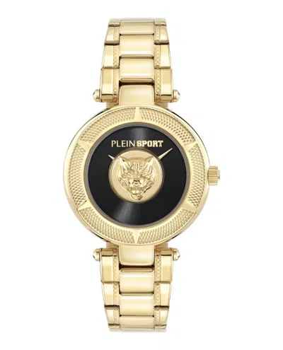 Plein Sport Opium Leather Strap In Gold