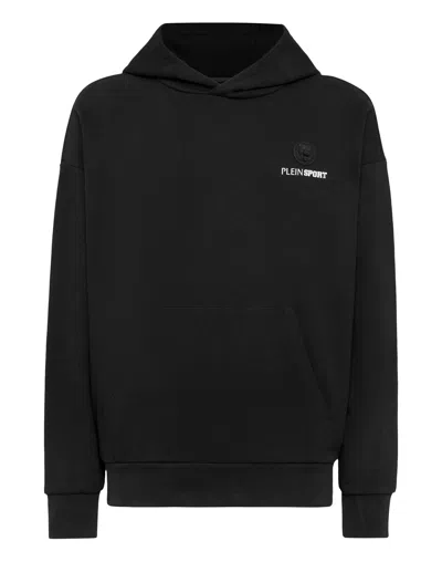 Plein Sport Oversize Hoodie Sweatshirt Ls Scratch In Black