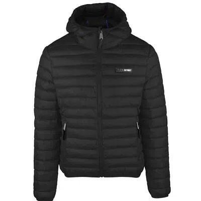 Pre-owned Plein Sport Padded Circle Logo Black Jacket