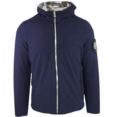 Pre-owned Plein Sport Padded Signature Logo Navy Jacket In Blue