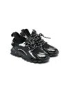 Plein Sport Panelled Lace-up Sneakers In Black