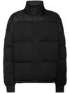 Plein Sport Panelled Puffer Jacket In Black