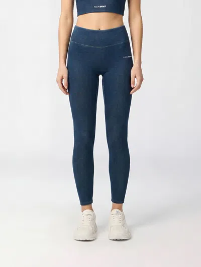 Plein Sport Pants Woman In Blue