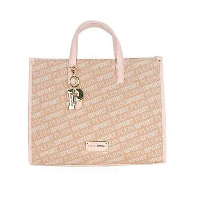 Pre-owned Plein Sport Pastel Pink Tote Bag With Cross Belt And Key-chain