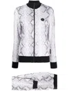 Plein Sport Piton-print Tracksuit Set In Grey