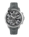 Plein Sport Men's Chronograph Date Quartz Plein Gain Gray Silicone Strap Watch 43mm In Silver
