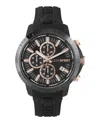 Plein Sport Men's Chronograph Date Quartz Plein Gain Black Silicone Strap Watch 43mm In Multi