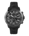 Plein Sport Men's Chronograph Date Quartz Plein Gain Black Silicone Strap Watch 43mm In Multi