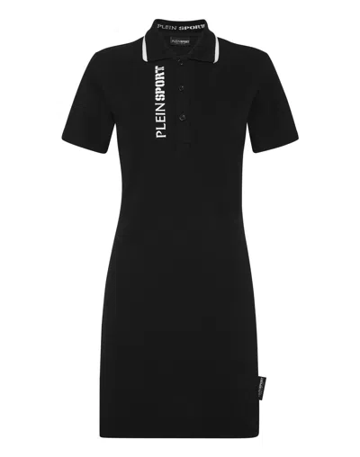 Plein Sport Polo Dress In Black
