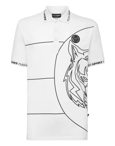 Plein Sport Polo Shirt Ss Tiger In Multi