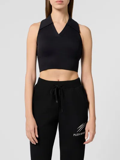 Plein Sport Polo Shirt Woman In Black