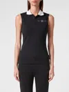 Plein Sport Sleveless Polo Basic In Black