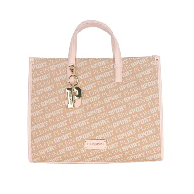 Plein Sport Polyamide Shoulder Women's Bag In Beige