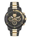 Plein Sport Men's Chronograph Date Quartz Powerlift Gold-tone And Black Stainless Steel Bracelet Watch 45mm In Multi