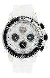 Plein Sport Powerlift Silicone Strap Watch, 45mm In White