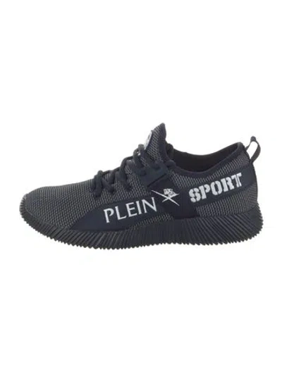Pre-owned Plein Sport Printed Sneakers In Blue