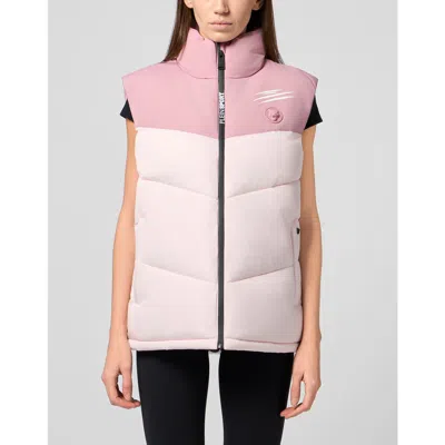 Plein Sport Puffer Jacket Vest Women In Pink