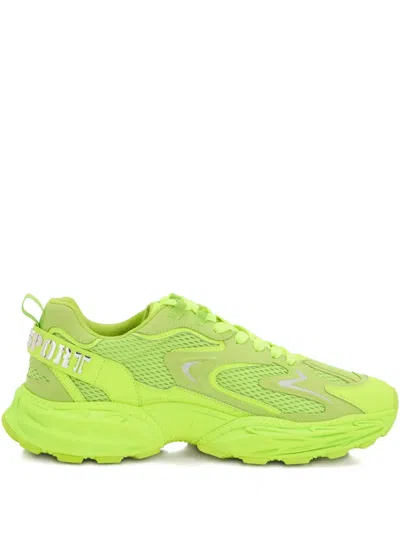 Plein Sport Pulse X Mesh Sneakers In Yellow