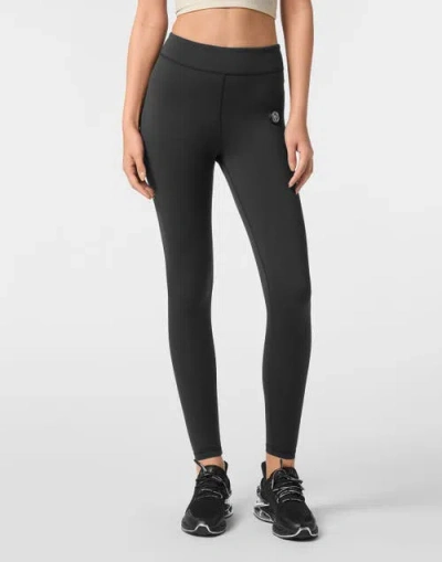 Plein Sport Push Up High Waisted Leggings Scratch Women In Black