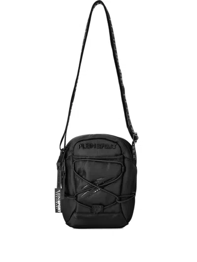 Plein Sport Quilted Cross Body Bag In Black