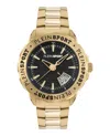 Plein Sport Men's Rampage 3 Hand Date Quartz Ip Yellow Gold Bracelet 44mm In Multi