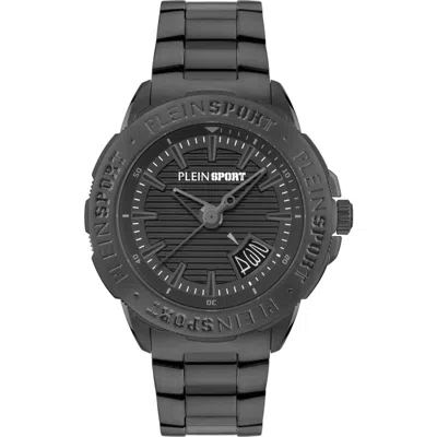 Plein Sport Rampage Three Hand Quartz Bracelet Watch, 44mm In Black