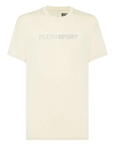 Plein Sport Reflective T-shirt Round Neck Ss In Grey