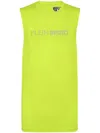 Plein Sport Reflective Tank Top Round Neck In 黄色