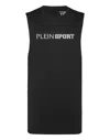 Plein Sport Reflective Tank Top Round Neck In Black