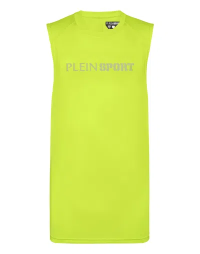 Plein Sport Reflective Tank Top Round Neck In Multi