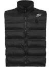 Plein Sport Lightweight Padded Vest Scratch In Black