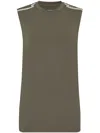 Plein Sport Sleeveless T-shirt Round Neck Ss In Green