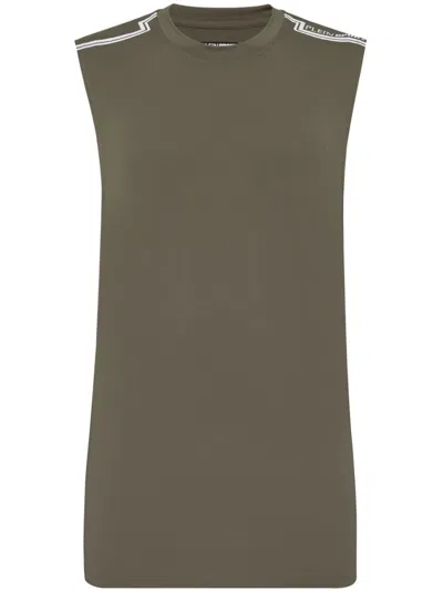 PLEIN SPORT ROUND-NECK SLEEVELESS T-SHIRT