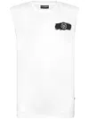 Plein Sport T-shirt Round Neck Sleeveless In White