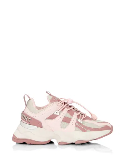 Plein Sport Runner Beast X-01 Panelled Sneakers In Animal Print
