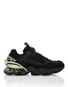 Plein Sport Runner Ps Thunder Mix Sneakers In Black
