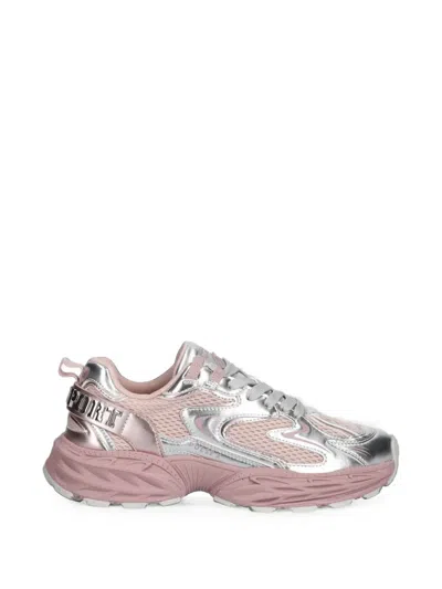 Plein Sport Runner Pulse X Metallic Sneakers In Pink