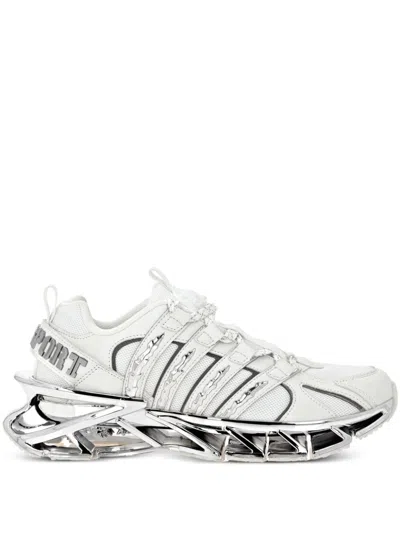 Plein Sport Runner Sneakers In White